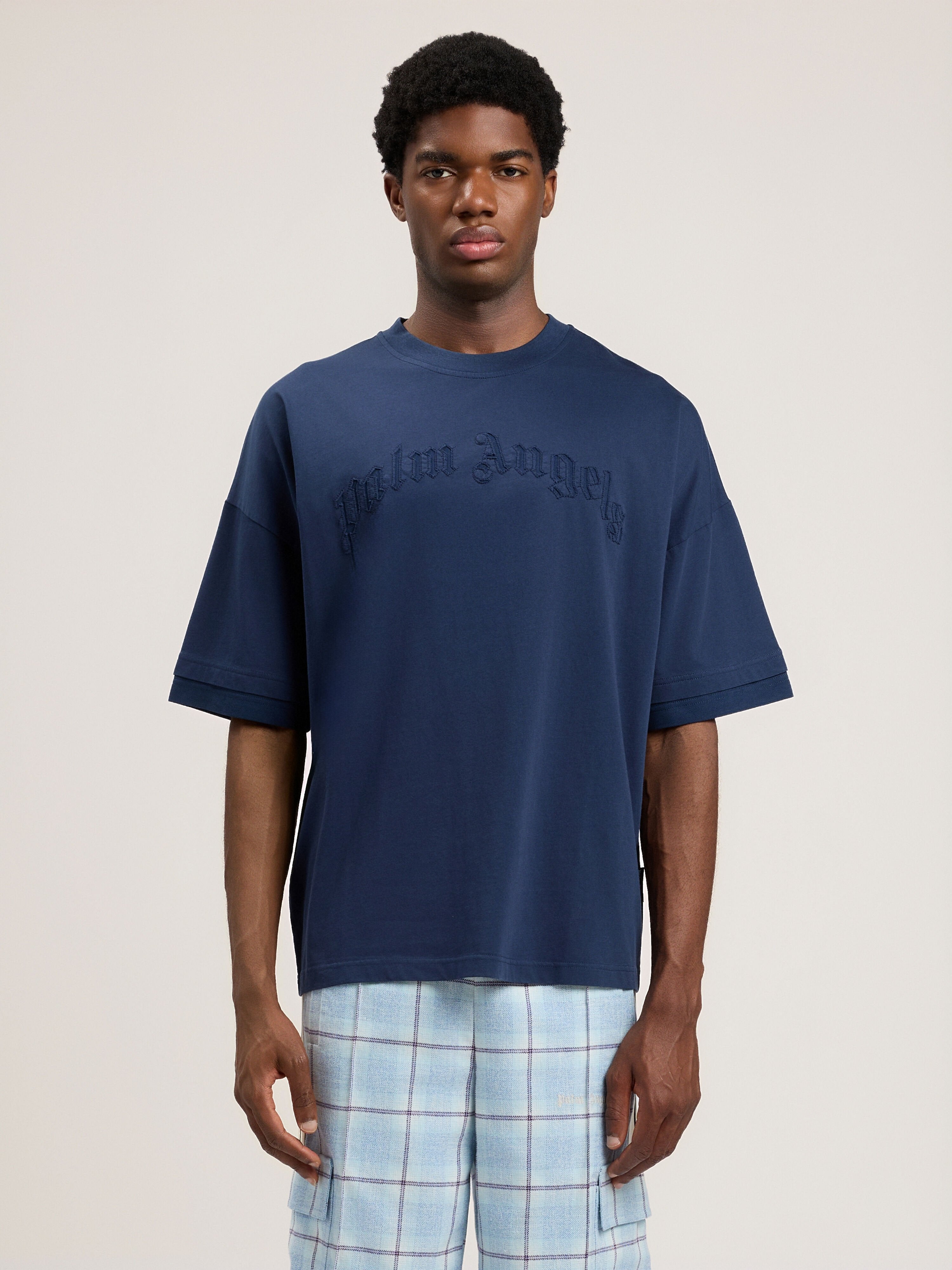 Curved Logo Loose Double T-Shirt